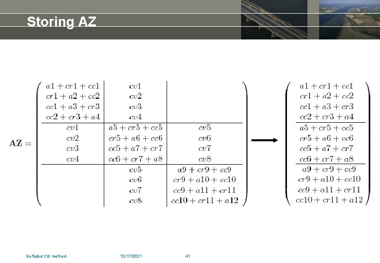 Storing AZ Deflated CG method 12/17/2021 41 