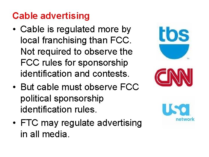 Chapter 3 Legal and Ethical Implications Federal regulation