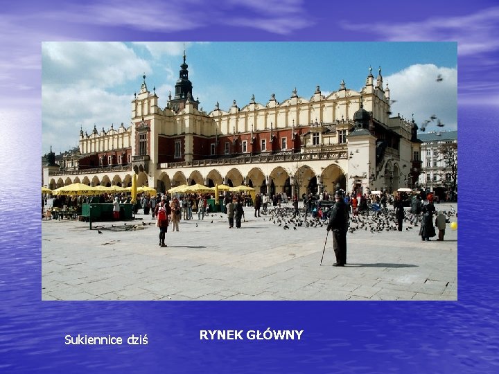 Sukiennice dziś RYNEK GŁÓWNY 