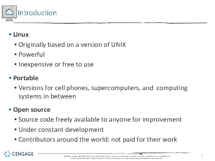 Introduction • Linux • Originally based on a version of UNIX • Powerful •