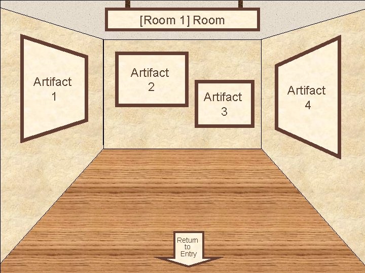 [Room 1] Room 1 Artifact 2 Artifact 3 Return to Entry Artifact 4 