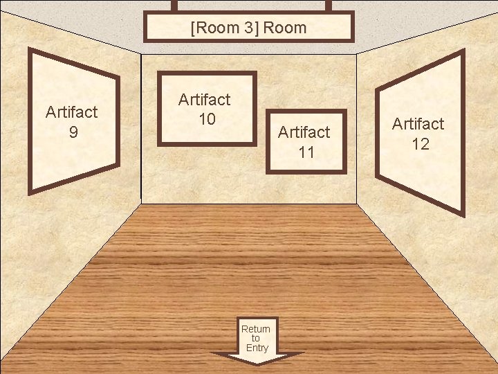 [Room 3] Room 3 Artifact 9 Artifact 10 Artifact 11 Return to Entry Artifact
