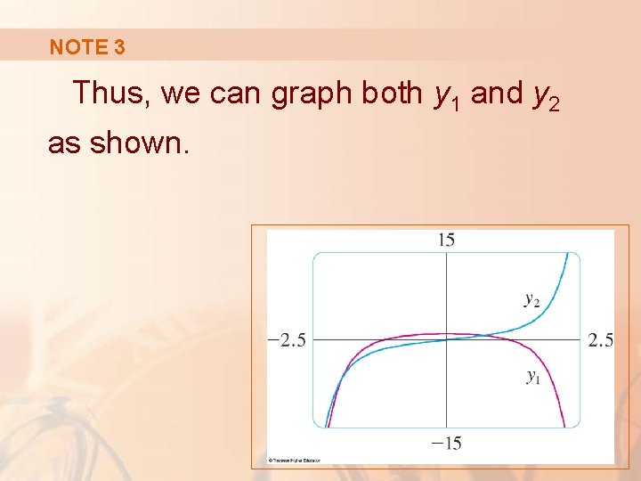 NOTE 3 Thus, we can graph both y 1 and y 2 as shown.