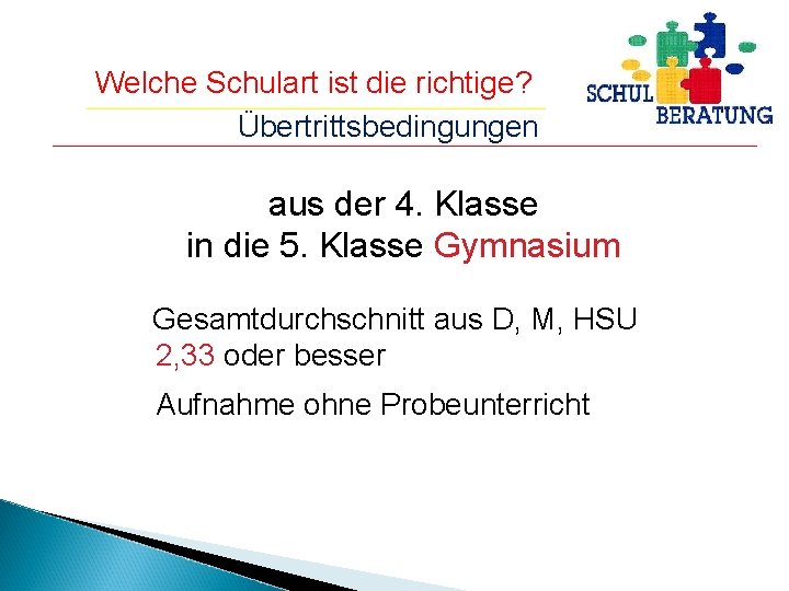 Welche Schulart ist die richtige? Übertrittsbedingungen aus der 4. Klasse in die 5. Klasse