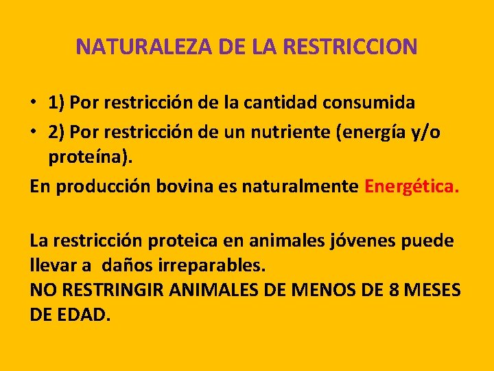 NATURALEZA DE LA RESTRICCION • 1) Por restricción de la cantidad consumida • 2)