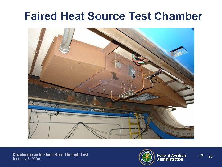 Faired Heat Source Test Chamber Developing an In-Flight Burn Through Test March 4 -5,