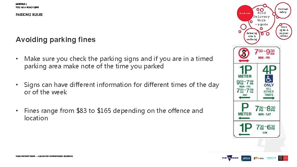 MODULE 1 YOU AS A ROAD USER PARKING RULES Avoiding parking fines • Make