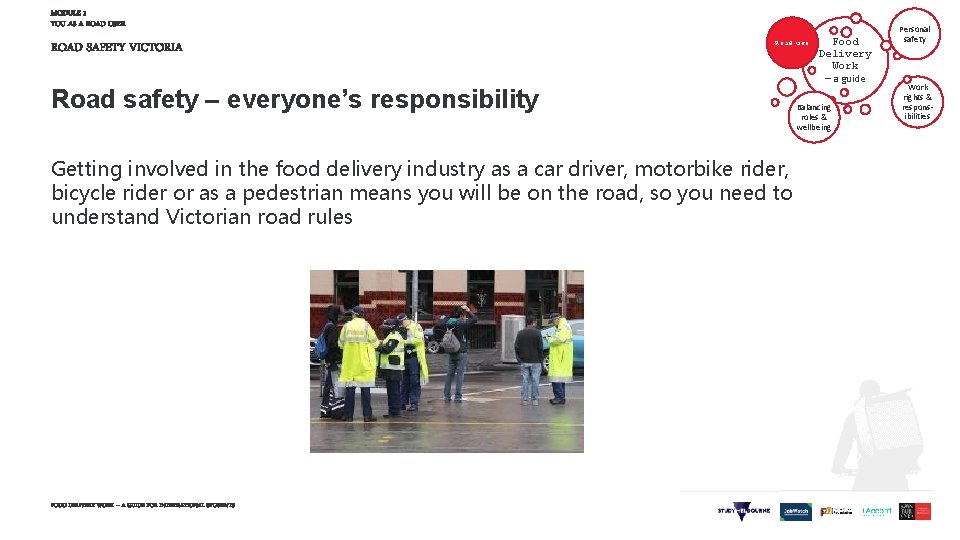 MODULE 1 YOU AS A ROAD USER ROAD SAFETY VICTORIA Road use Road safety