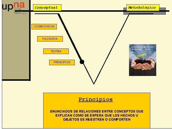 Conceptual Metodológico COSMOVISION FILOSOFIA TEORIA PRINCIPIOS Principios ENUNCIADOS DE RELACIONES ENTRE CONCEPTOS QUE EXPLICAN