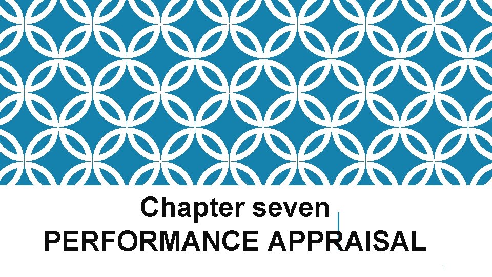 Chapter seven PERFORMANCE APPRAISAL 1 