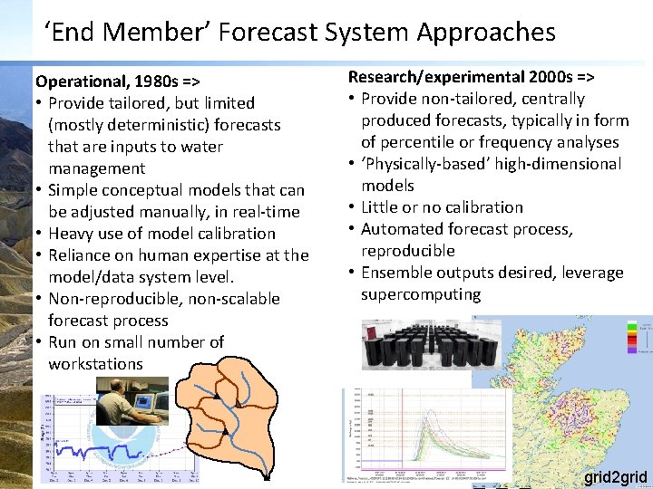 ‘End Member’ Forecast System Approaches Operational, 1980 s => • Provide tailored, but limited