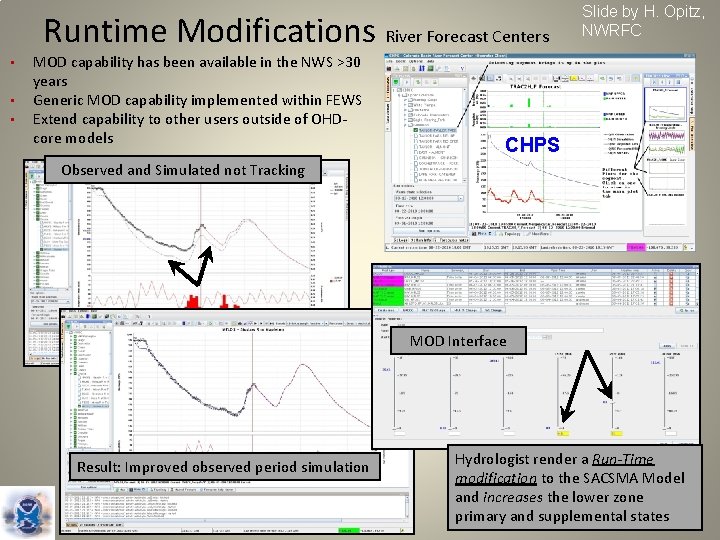 Runtime Modifications River Forecast Centers • • • MOD capability has been available in