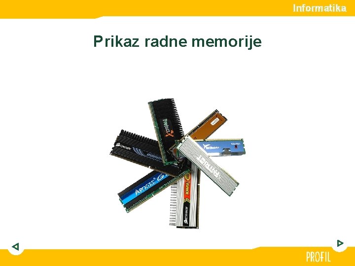 Informatika Prikaz radne memorije 