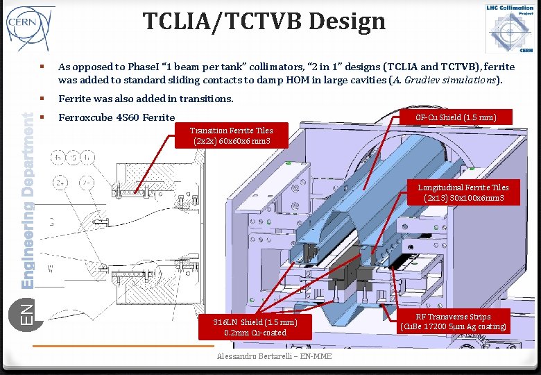 TCLIA/TCTVB Design § As opposed to Phase. I “ 1 beam per tank” collimators,
