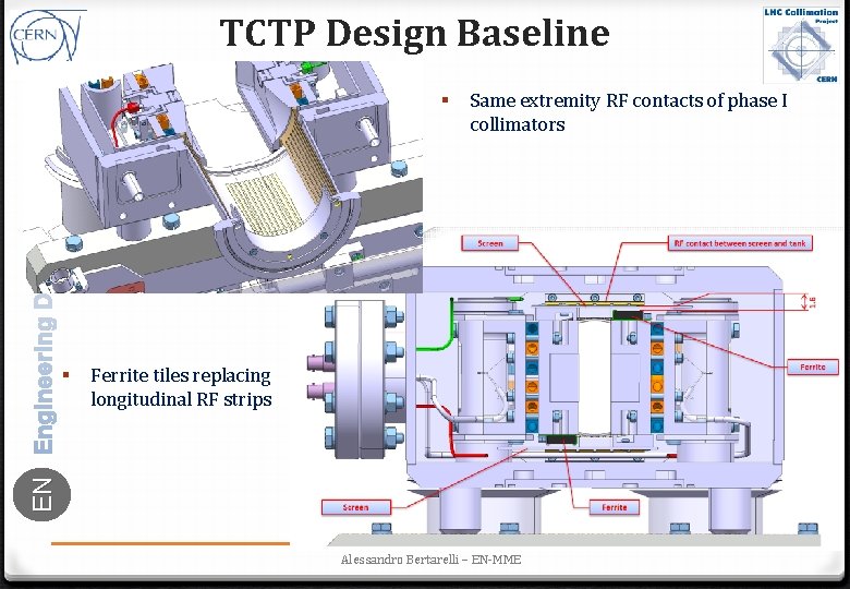 TCTP Design Baseline § Ferrite tiles replacing longitudinal RF strips EN § Same extremity