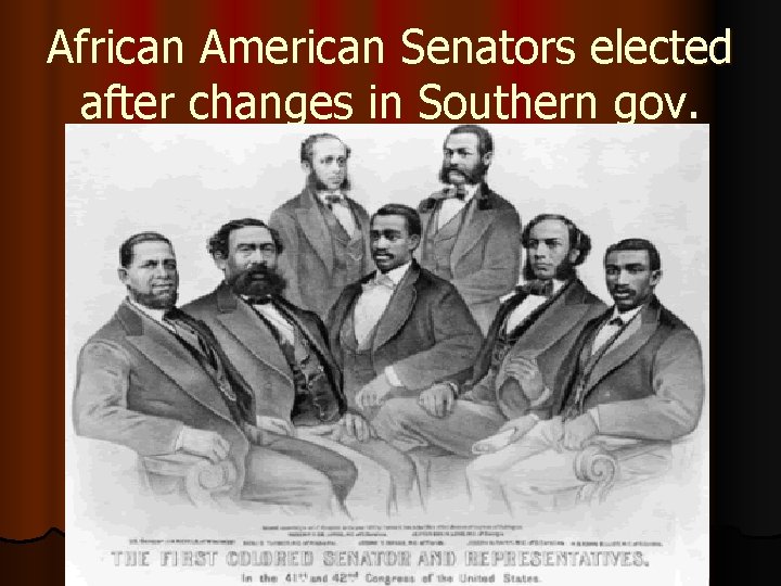 African American Senators elected after changes in Southern gov. 
