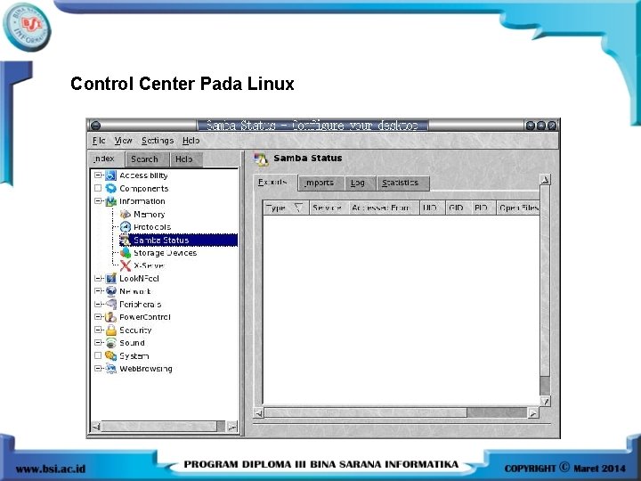 Control Center Pada Linux 