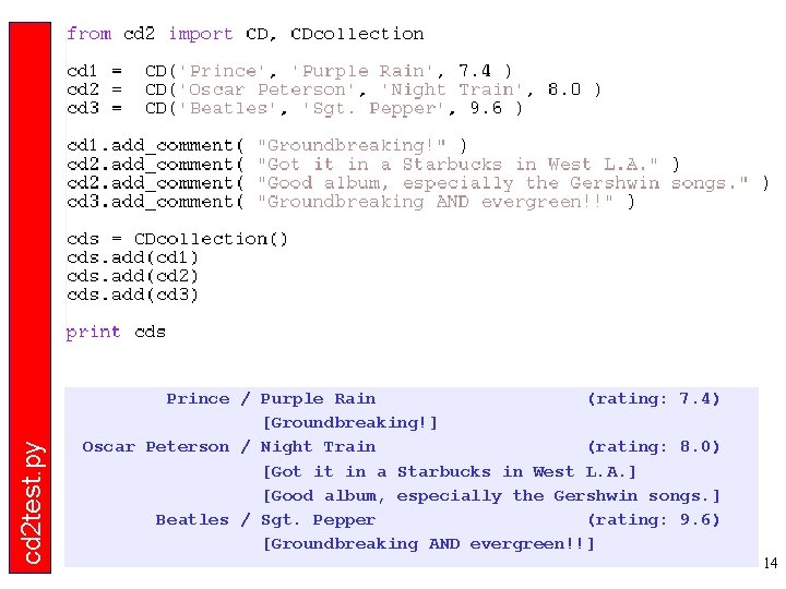 cd 2 test. py Prince / Purple Rain (rating: 7. 4) [Groundbreaking!] Oscar Peterson