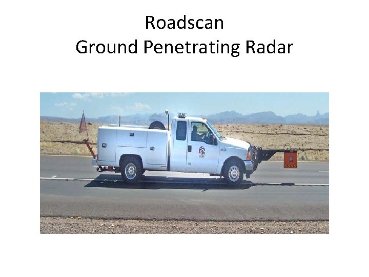 Roadscan Ground Penetrating Radar 