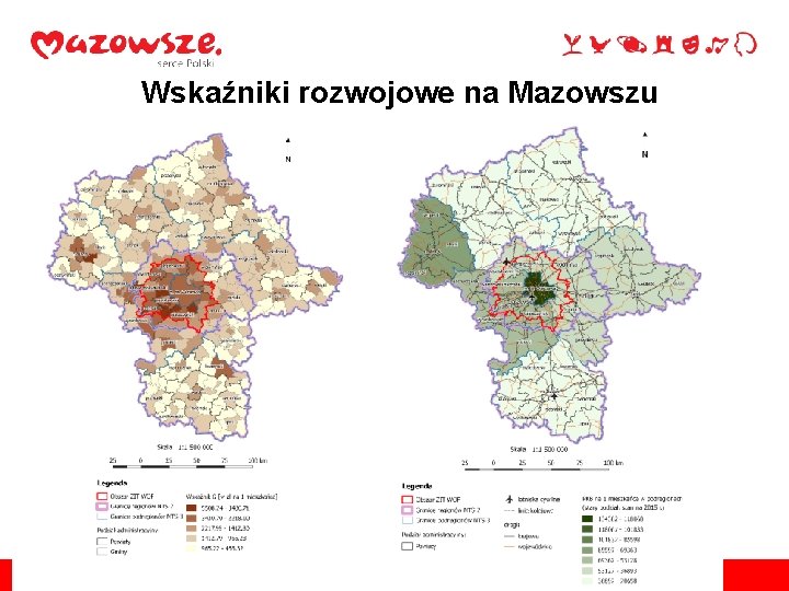 Wskaźniki rozwojowe na Mazowszu 