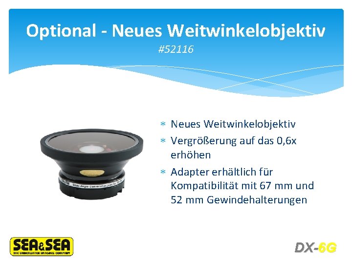 Optional - Neues Weitwinkelobjektiv #52116 Neues Weitwinkelobjektiv Vergrößerung auf das 0, 6 x erhöhen