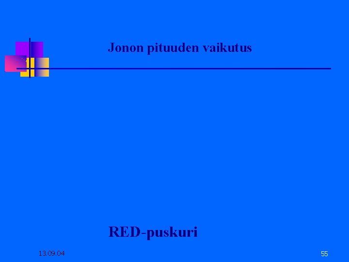 Jonon pituuden vaikutus RED-puskuri 13. 09. 04 55 
