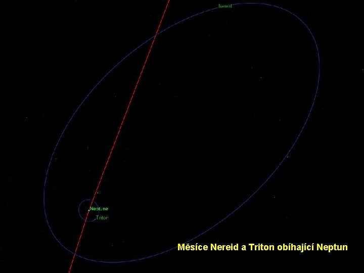 Měsíce Nereid a Triton obíhající Neptun 