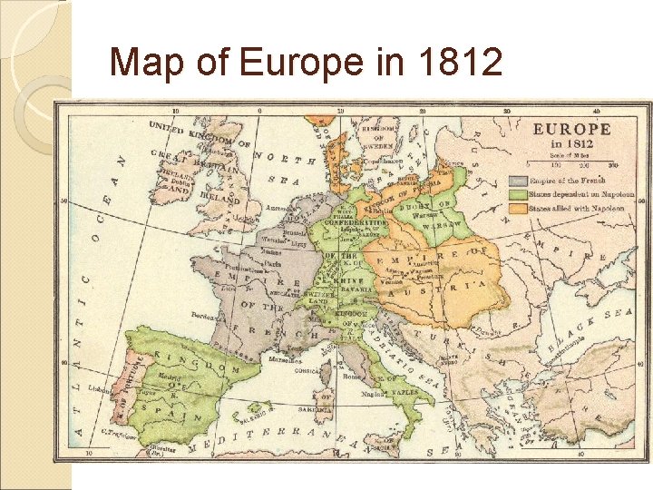 Map of Europe in 1812 Map of Europe in 1812