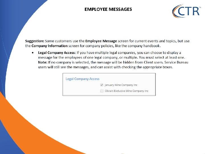 EMPLOYEE MESSAGES 