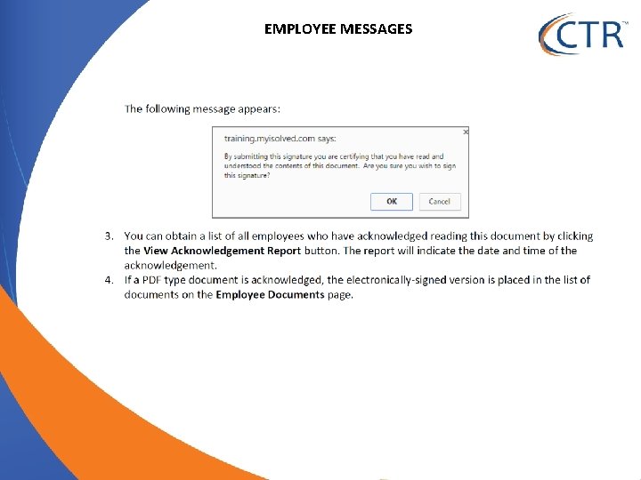 EMPLOYEE MESSAGES 