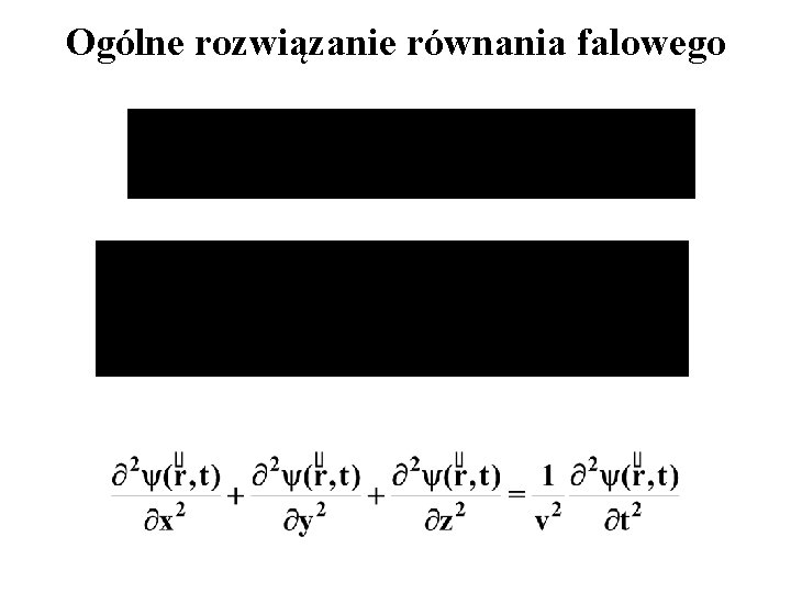 Ogólne rozwiązanie równania falowego 