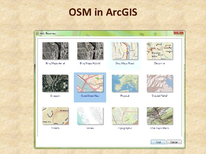 OSM in Arc. GIS 