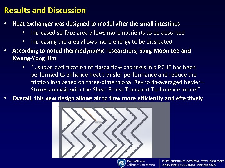 Results and Discussion • Heat exchanger was designed to model after the small intestines