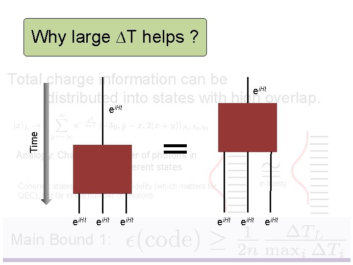 Why large ∆T helps ? Total charge information can be ei. Ht distributedi. Ht