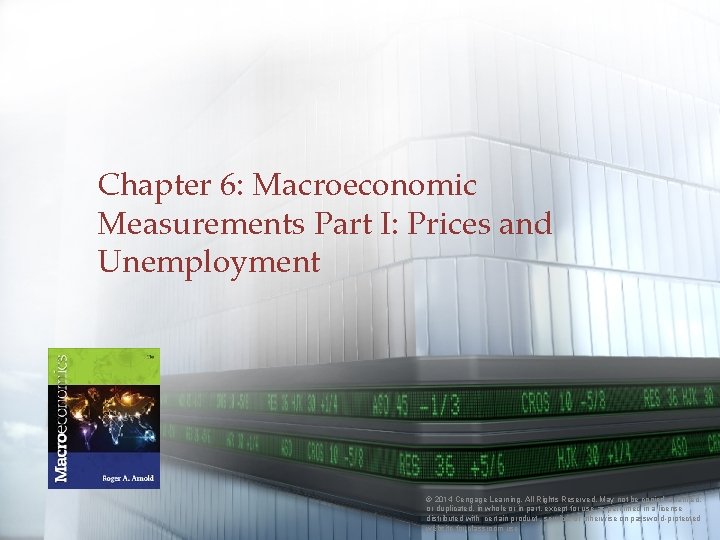 Chapter 6 Macroeconomic Measurements Part I Prices and