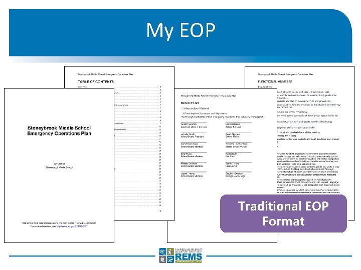 My EOP Traditional EOP Format My EOP Traditional EOP Format
