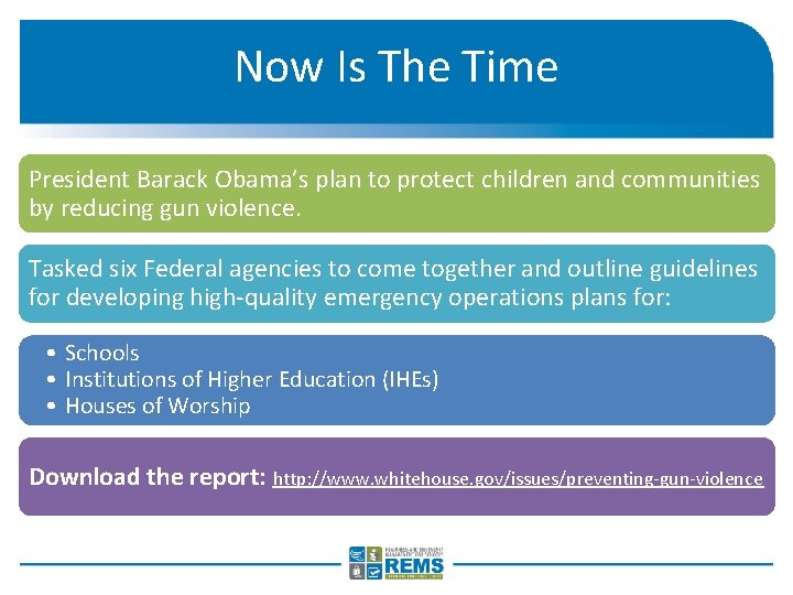 Now Is The Time President Barack Obama’s plan to protect children and communities by Now Is The Time President Barack Obama’s plan to protect children and communities by