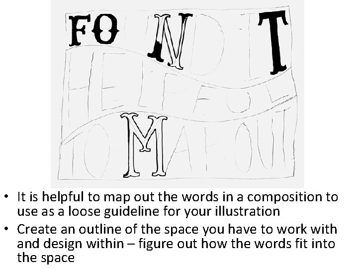  • It is helpful to map out the words in a composition to