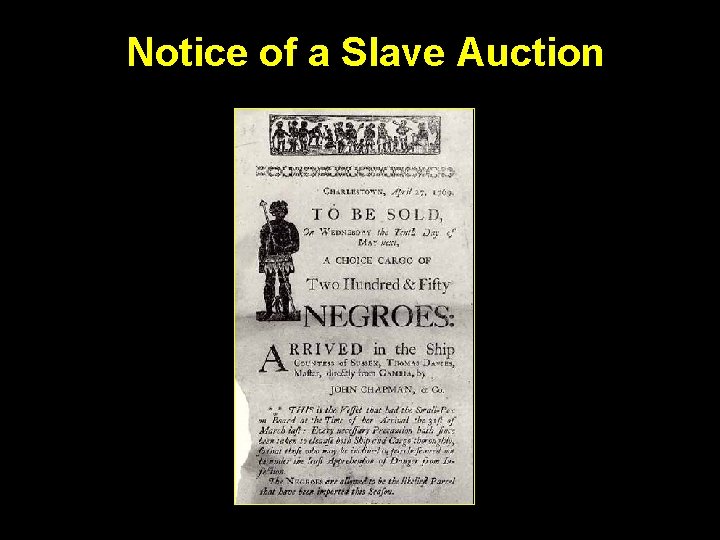 Notice of a Slave Auction 