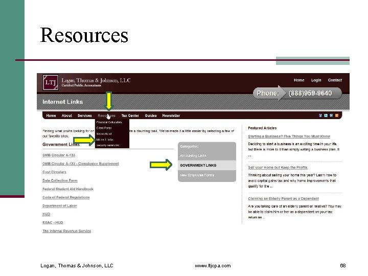Resources Logan, Thomas & Johnson, LLC www. ltjcpa. com 68 
