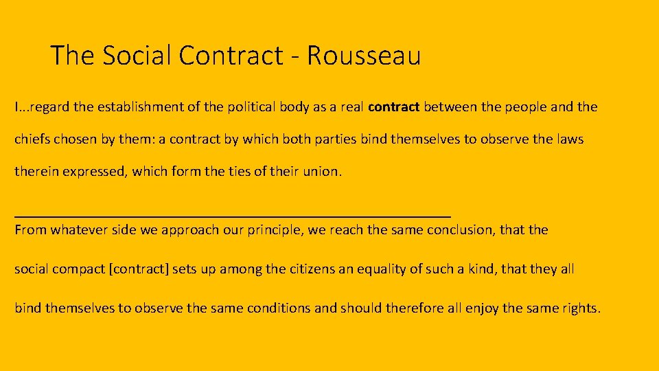 The Social Contract - Rousseau I. . . regard the establishment of the political