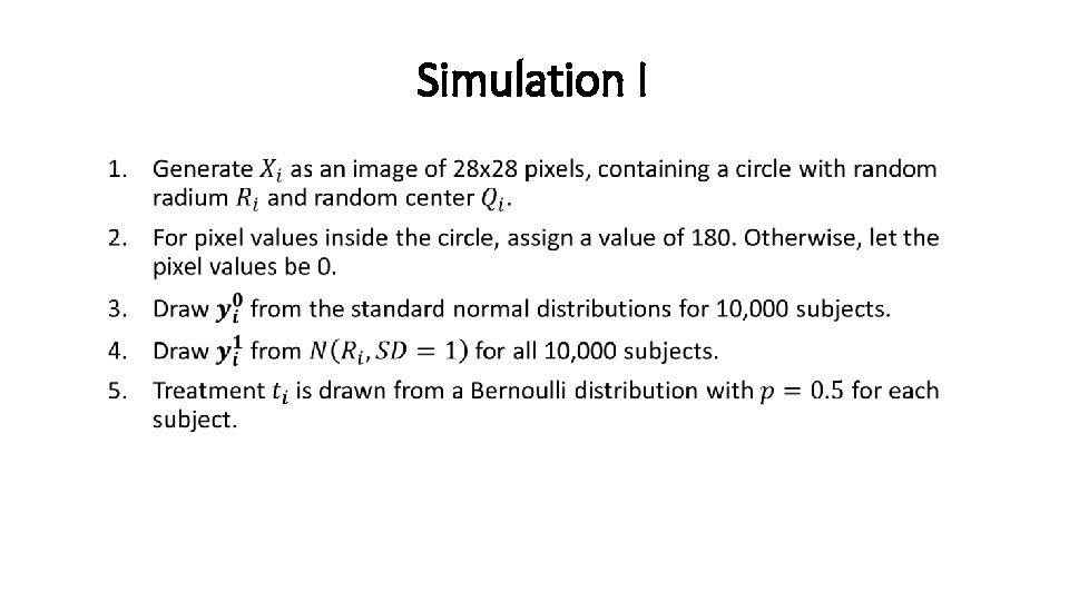 Simulation I • 