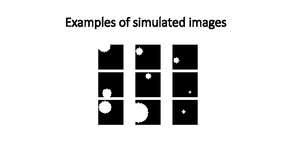 Examples of simulated images 