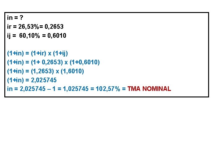 in = ? ir = 26, 53%= 0, 2653 ij = 60, 10% =