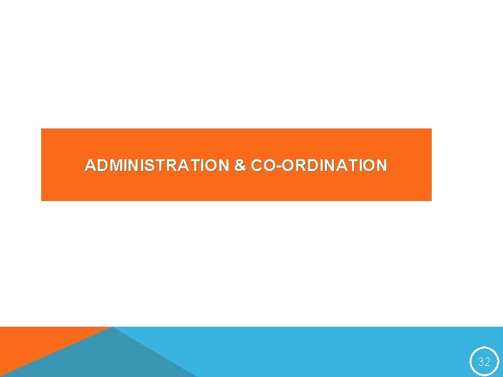 ADMINISTRATION & CO-ORDINATION 32 