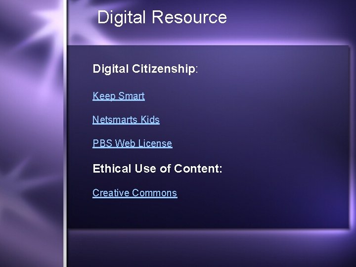 Digital Resource Digital Citizenship: Keep Smart Netsmarts Kids PBS Web License Ethical Use of
