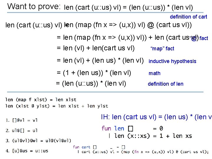 Want to prove: len (cart (u: : us) vl) = (len (u: : us))
