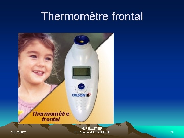 Thermomètre frontal 17/12/2021 M. PELLETIER IFSI Sainte MARGUERITE 53 