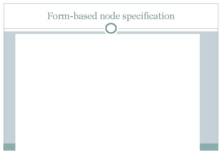 Form-based node specification 