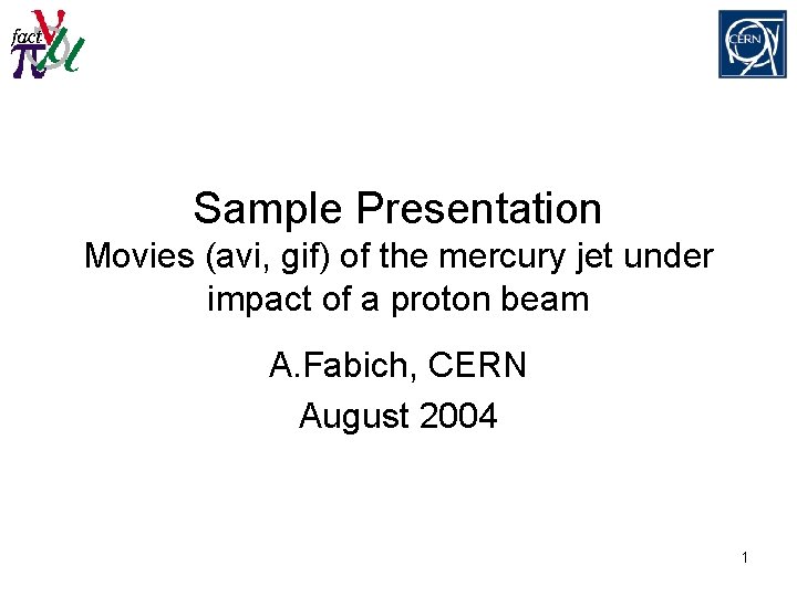 Sample Presentation Movies avi gif of the mercury